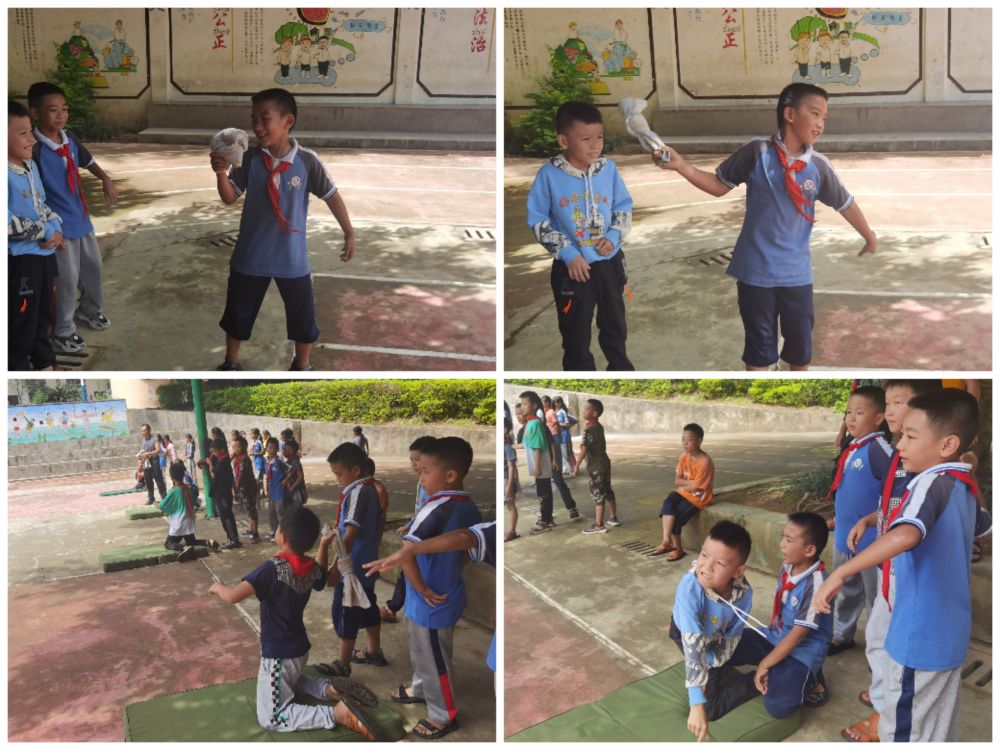 孩子们练习投掷。新华社记者 岳冉冉 摄