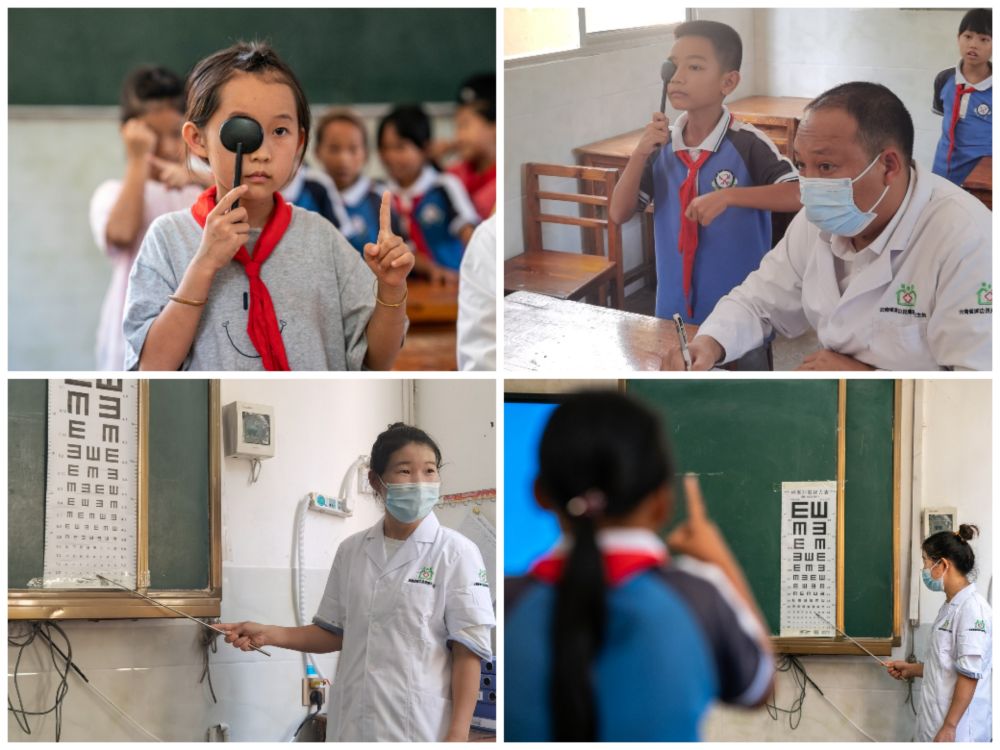 孩子们的视力都在5.0或以上。新华社记者 胡超 摄