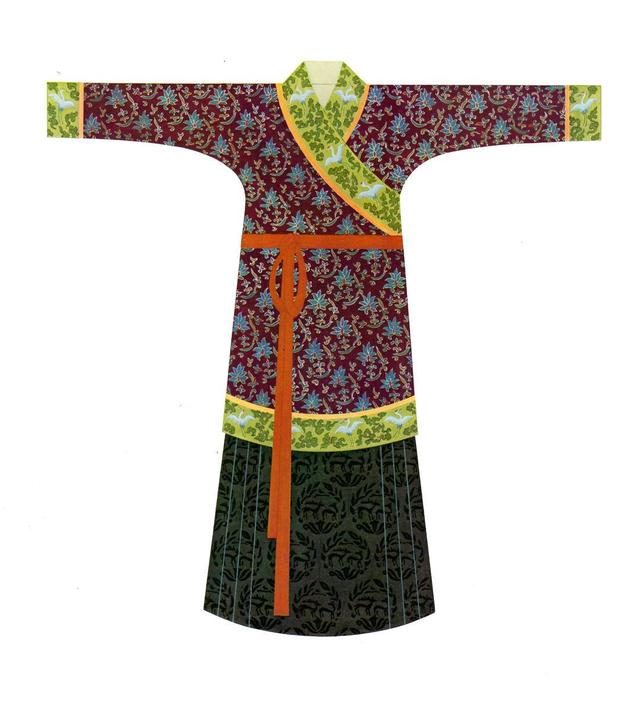 汉民族服饰是右衽,少数民族服饰原先是左衽,比如辽代服饰就是左衽