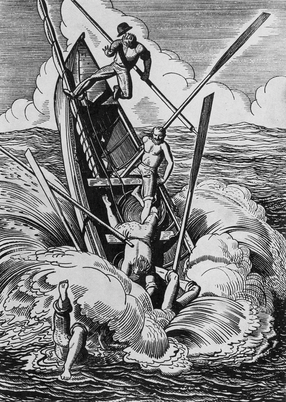 洛克威尔·肯特插画&nbsp;《白鲸》