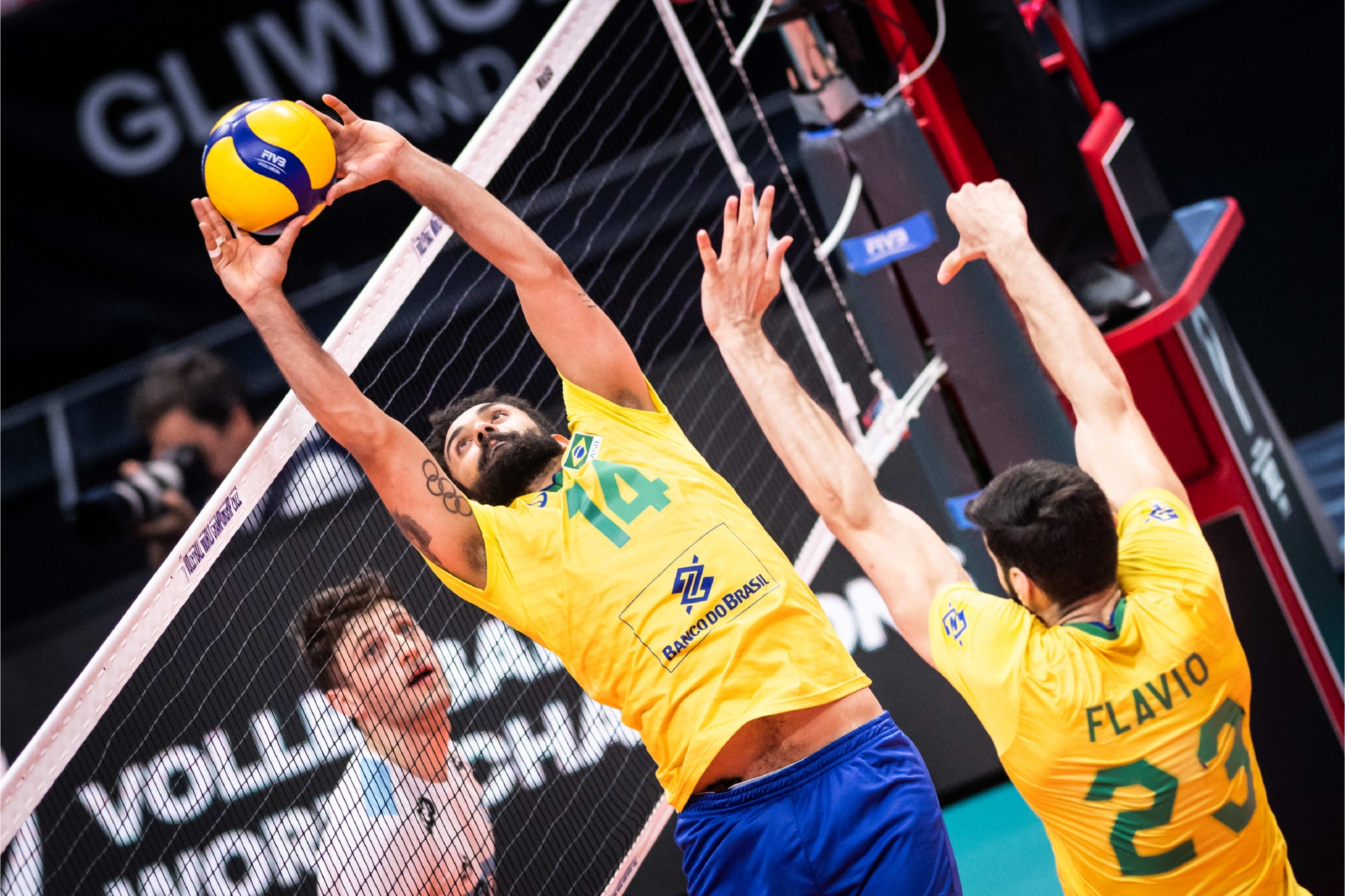 巴西男排3比1淘汰阿根廷男排晋级四强