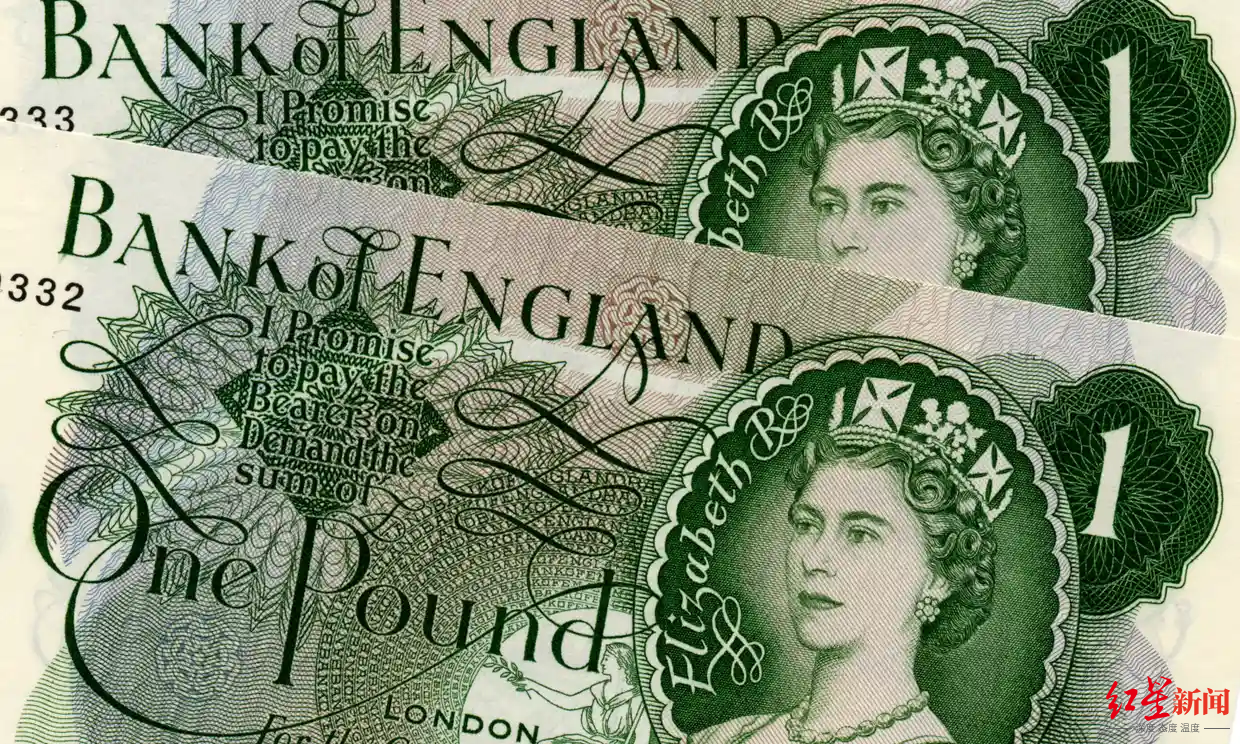 1960年的1英镑纸币,首次出现了女王伊丽莎白二世的画像