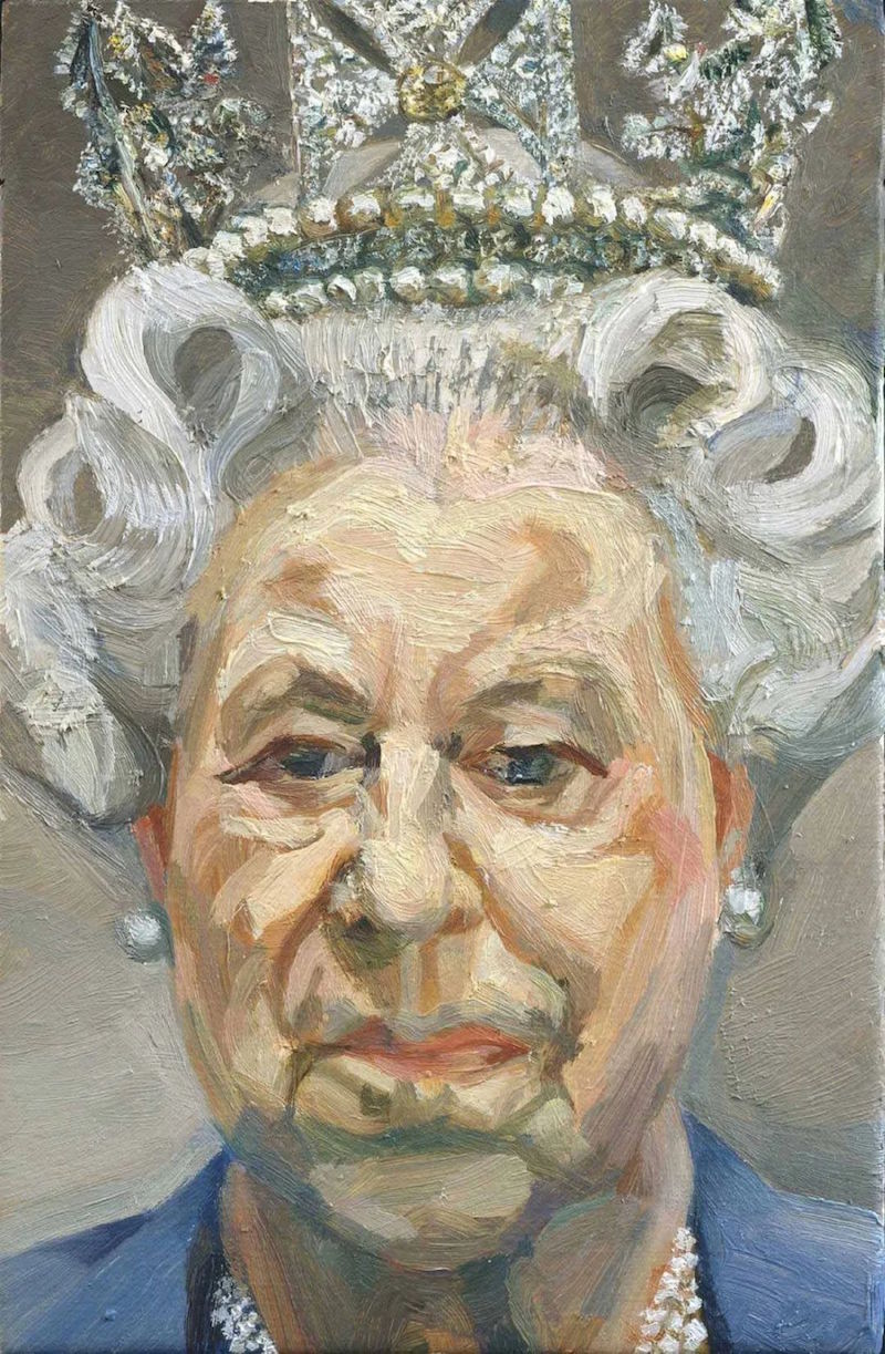 卢西恩·弗洛伊德,《女王陛下伊丽莎白二世》 hm queen elizabeth ii