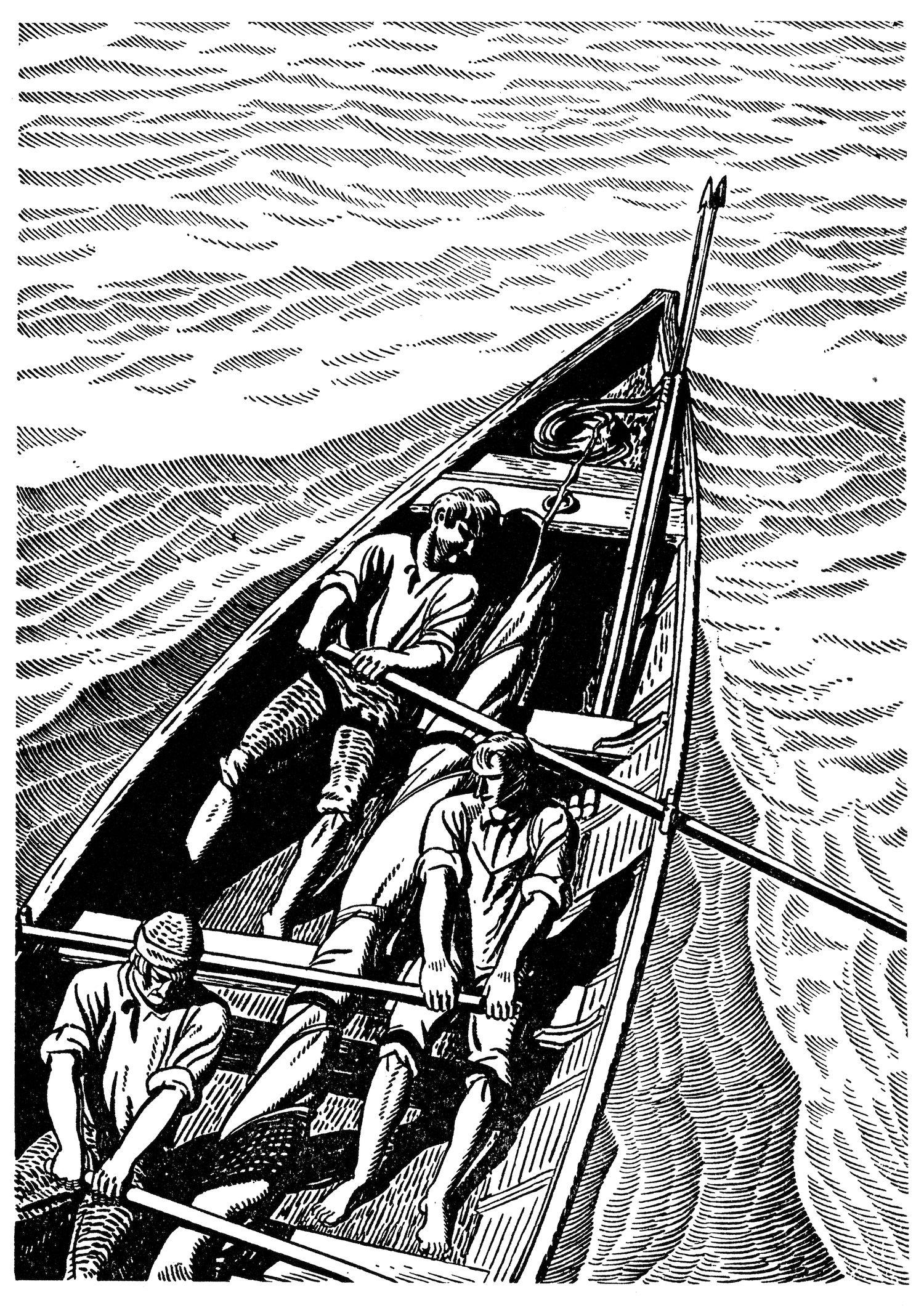 洛克威尔·肯特插画&nbsp;《白鲸》