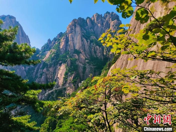 蓝天之下的黄山风光 许永杰 摄