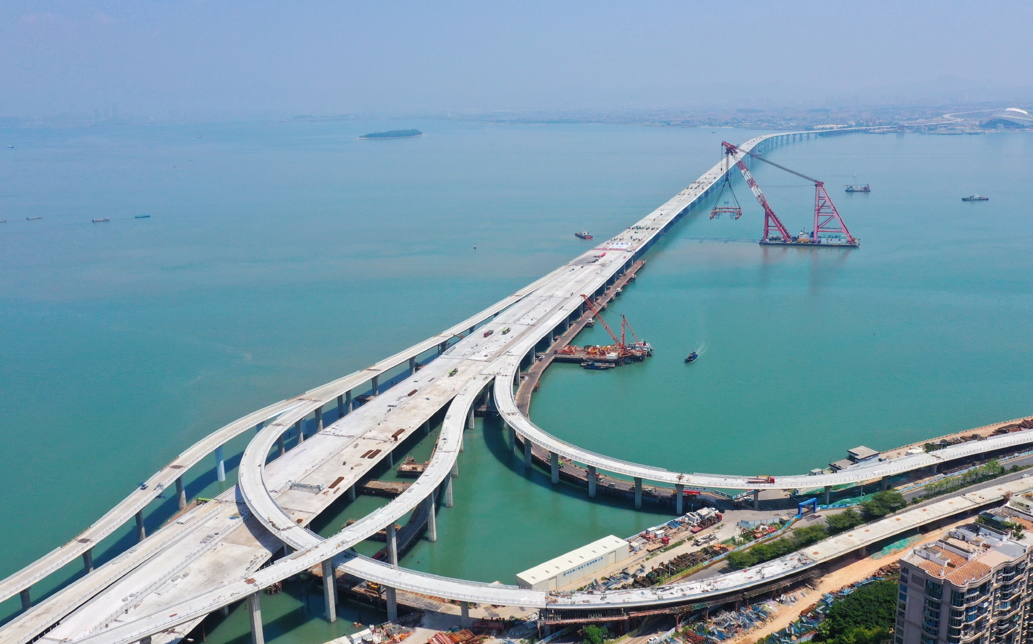 福建厦门翔安大桥主桥成功合龙|翔安|合龙|主桥_新浪新闻