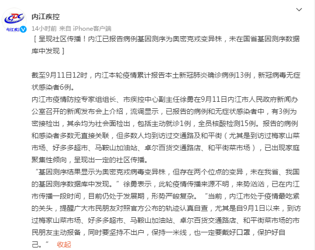 四川内江发现奥密克戎变异株存在两个位点的变异，未在我国基因测序数据库中发现休闲区蓝鸢梦想 - Www.slyday.coM