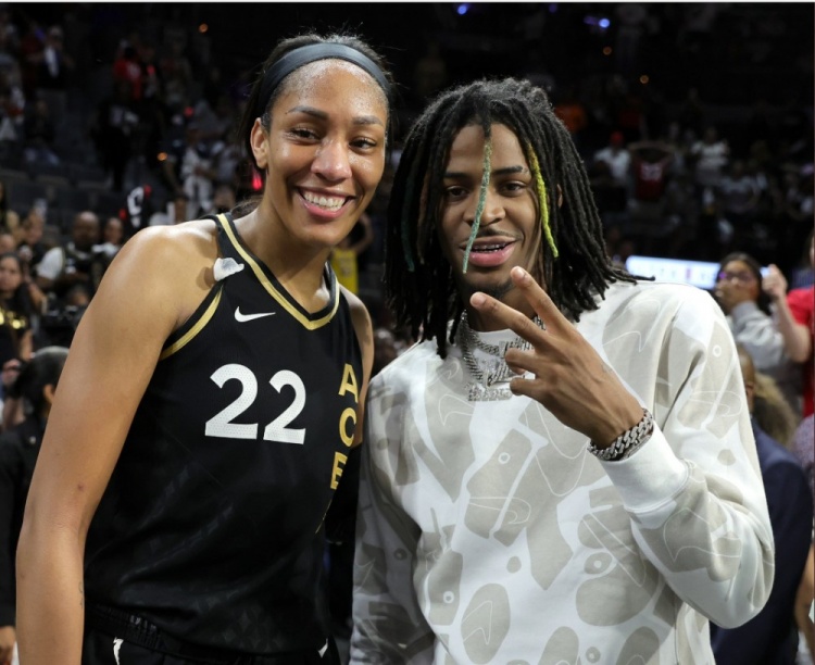 莫兰特现场观看wnba总决赛 与王牌球员合影留念|威尔逊|莫兰特|王牌