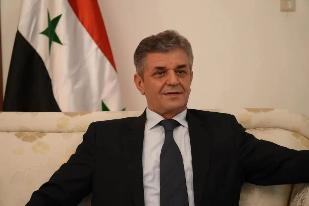 叙利亚驻华大使哈桑内接受本报专访.庞越摄