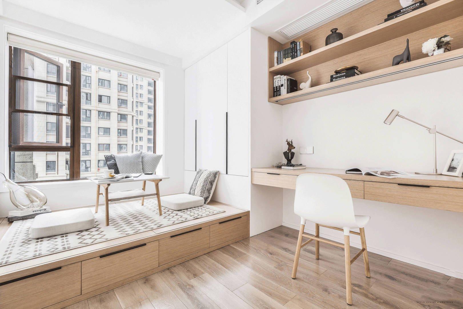 108平的现代风三居室，挖空柜子装电视柜，厨房3D立体瓷砖有意思休闲区蓝鸢梦想 - Www.slyday.coM