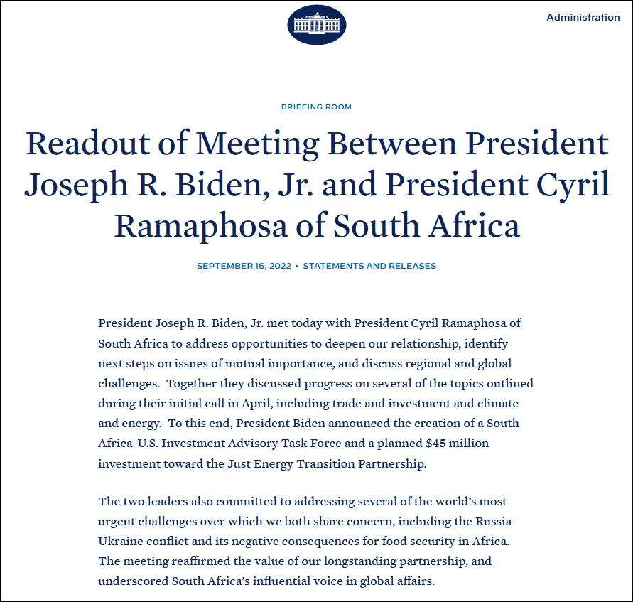 拜登又来“拉拢”反俄，南非总统：不用别人告诉我们和谁交往休闲区蓝鸢梦想 - Www.slyday.coM