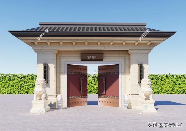 6款农村大门款式设计图纸,款款高端大气|门楼|大气|农村_新浪新闻