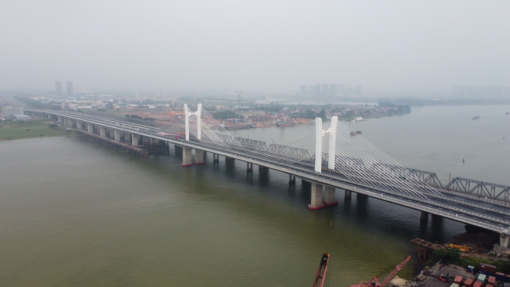粤港澳大湾区马房特大桥建成通车|粤港澳大湾区|无人机|新华社_新浪