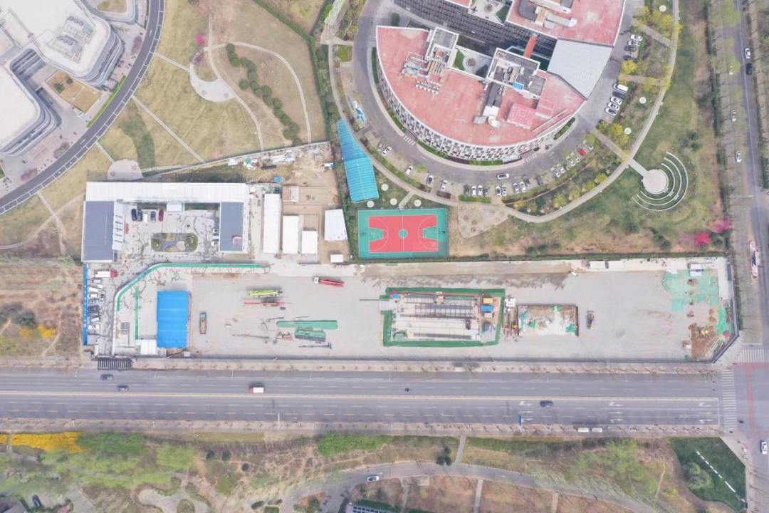 软件园站施工现场（中铁上海局供图）
