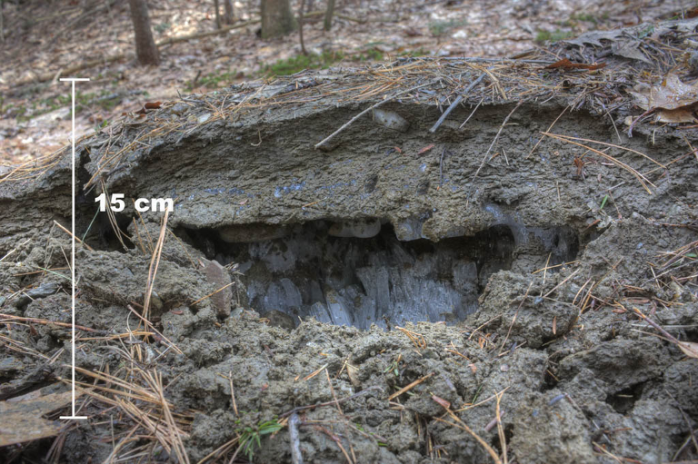 冻胀丘剖面.图片来源:维基百科