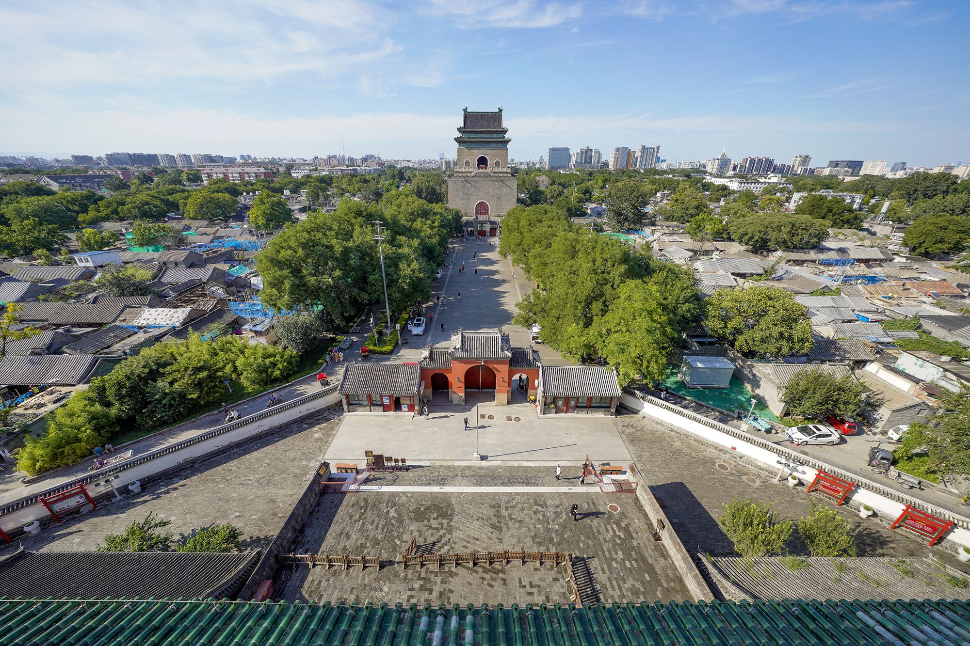 鼓楼上俯瞰钟鼓楼广场 林萱/摄