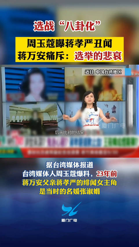 选战“八卦化”！周玉蔻曝蒋孝严丑闻，蒋万安痛斥：选举的悲哀