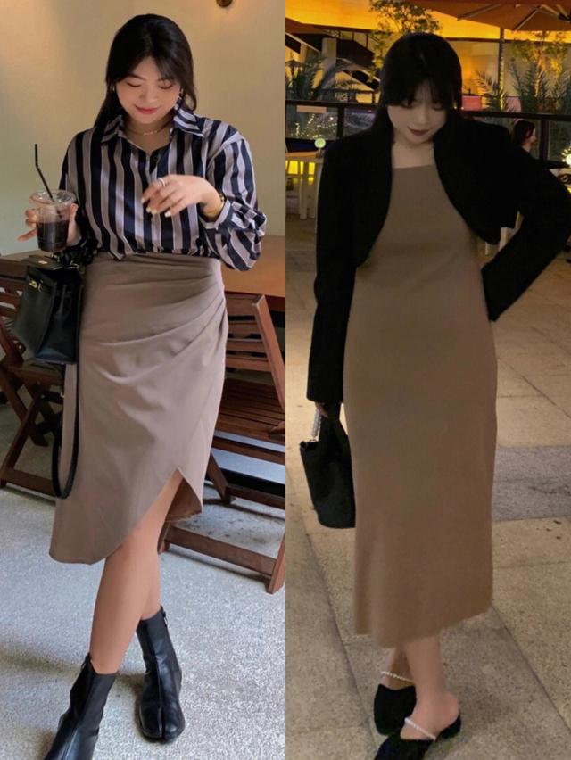 初秋时节,"微胖女生"试试这样搭,温柔时髦还显瘦|穿搭|外套_新浪新闻