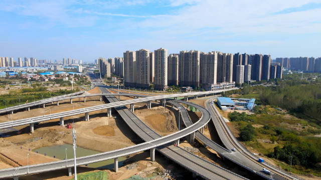 预计12月底通车的孝感董永北路立交桥