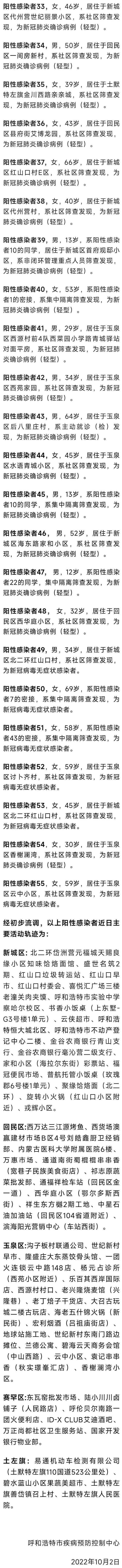内蒙古呼和浩特公布多例本土阳性感染者活动轨迹 内蒙古 疾病 新冠肺炎 新浪新闻