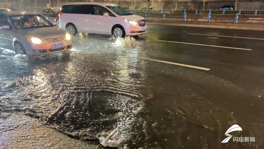 济南市大暴雨导致低洼处产生积水 今明仍有大雨局部暴雨|济南市|积水