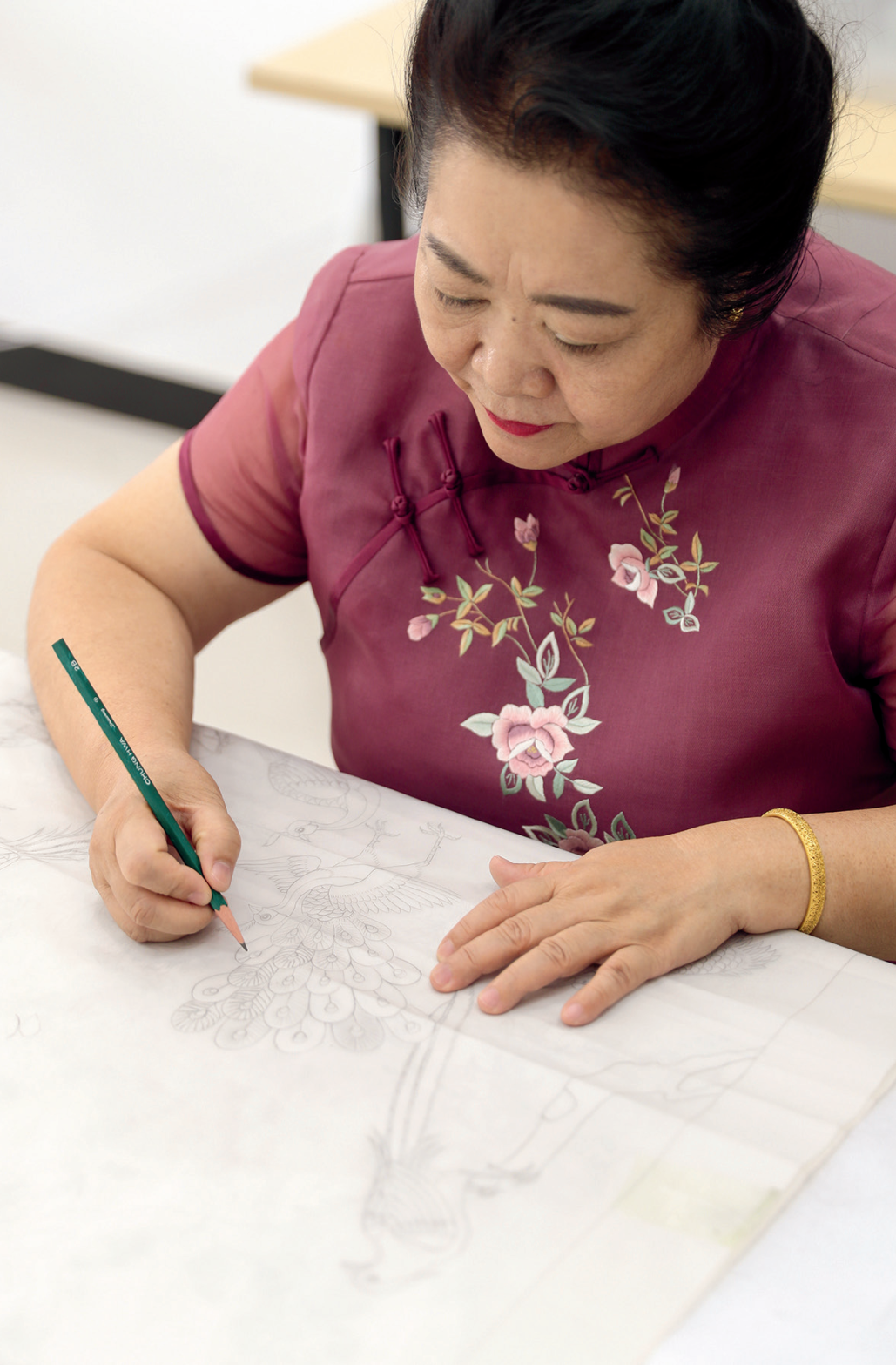 京绣讲究『平光齐韵,和顺细密』京绣针法灵活,遒劲有力,布局精巧,得益