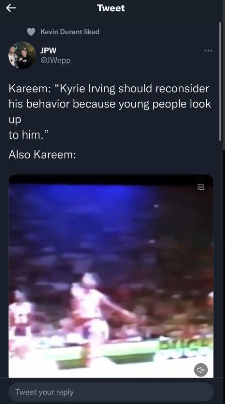 支持队友？杜兰特点赞了一条暗示贾巴尔虚伪的推特休闲区蓝鸢梦想 - Www.slyday.coM