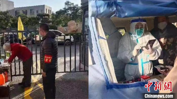 图为工作中的魏彬和妻子刘莉。　呼和浩特市公安局交通管理支队供图