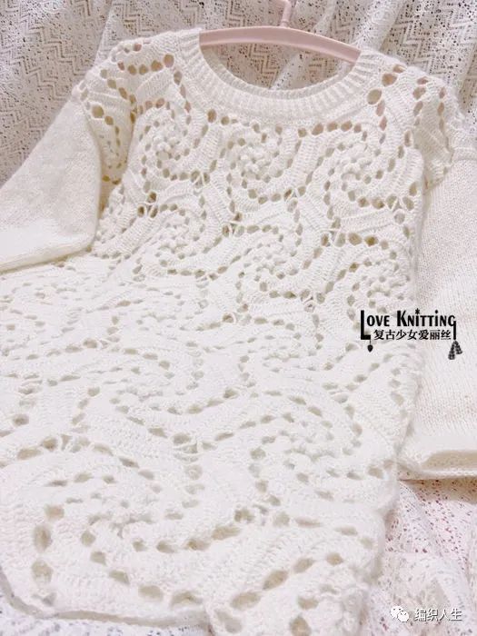 有直播教学，惊鸿：软糯轻柔的六边形拼花钩织结合套衫（有编织图解）休闲区蓝鸢梦想 - Www.slyday.coM