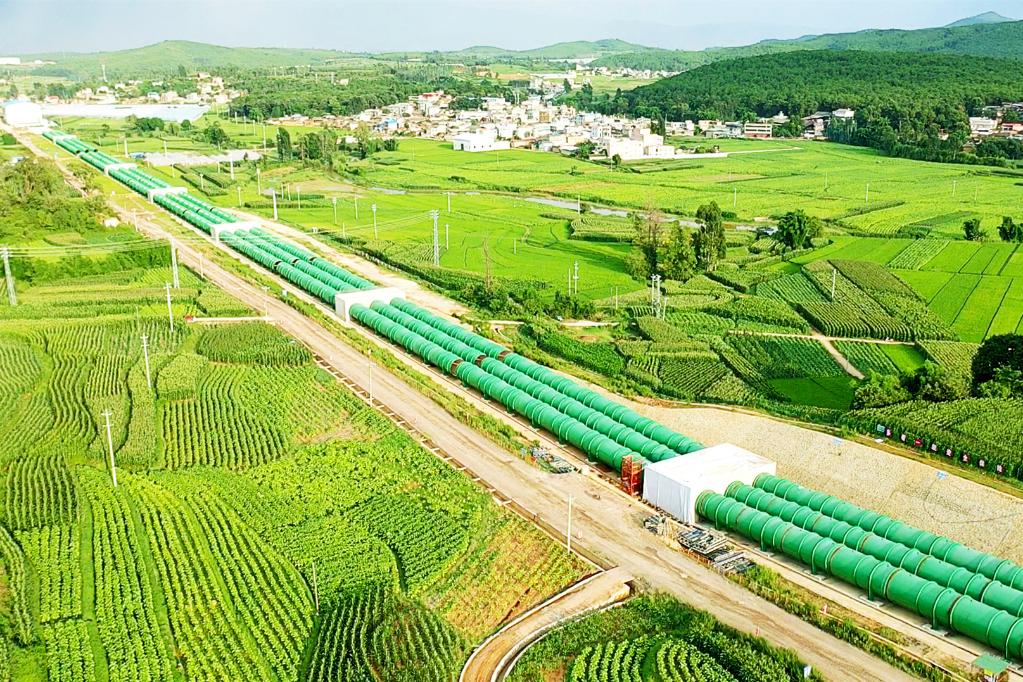 建设中的滇中引水工程.(水利部供图)