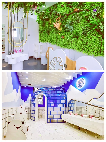 老师们有心了！上海这家幼儿园的盥洗室就像迷你游乐园(图5)