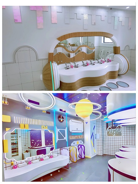 老师们有心了！上海这家幼儿园的盥洗室就像迷你游乐园(图4)