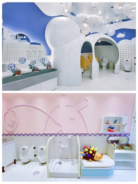 老师们有心了！上海这家幼儿园的盥洗室就像迷你游乐园(图2)