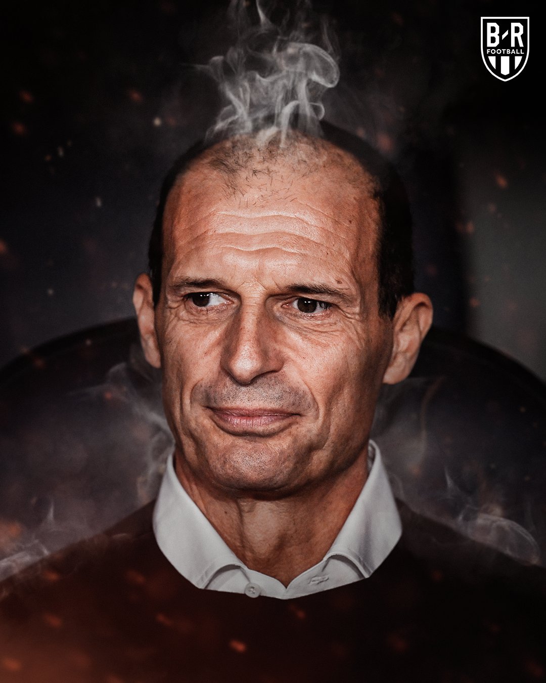 b/r晒p图:阿莱格里头顶冒烟|阿莱格里|意甲|尤文图斯_新浪新闻