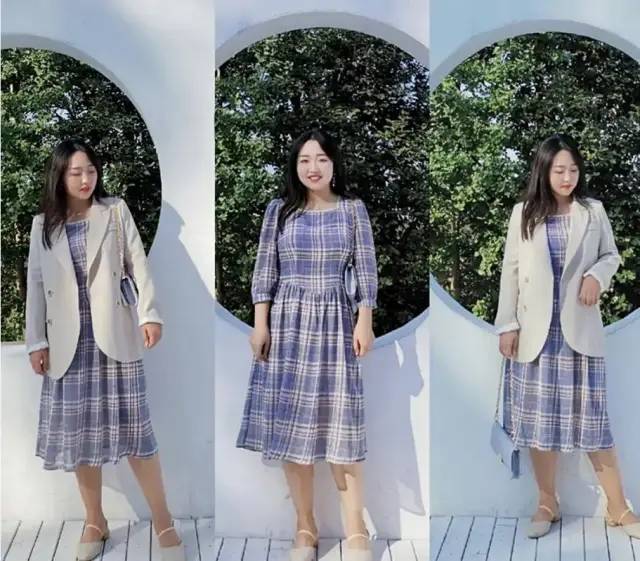 矮胖女生秋天怎么穿好看?学学这位微胖博主,这样穿显高显瘦__财经头条