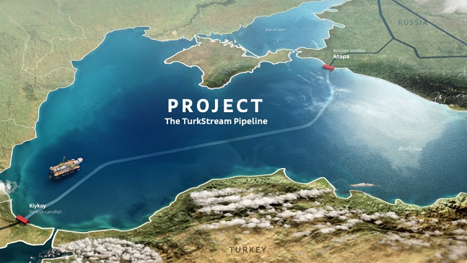 “土耳其溪”天然气管道，图自俄媒