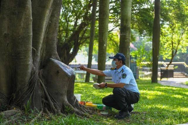 “神笔保安”！52岁的他把公园变成“动物世界”休闲区蓝鸢梦想 - Www.slyday.coM