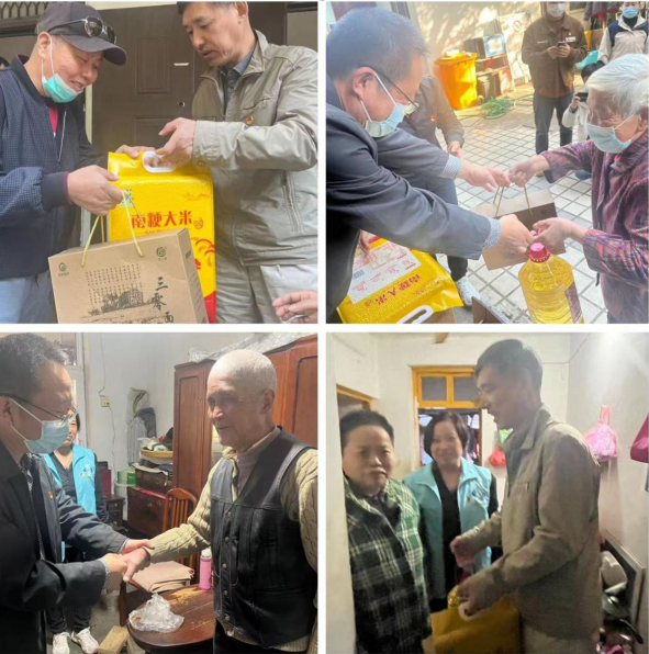 江苏粮油商品交易市场带着粮油慰问“共建社区”老人
