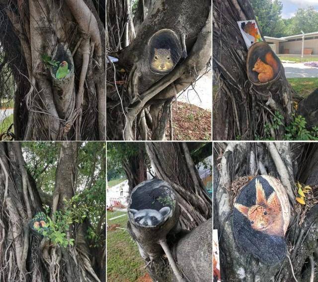 “神笔保安”！52岁的他把公园变成“动物世界”休闲区蓝鸢梦想 - Www.slyday.coM