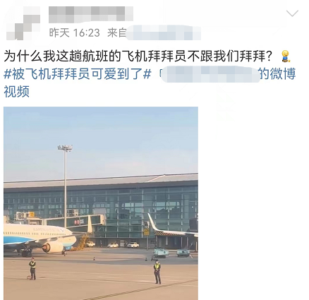 “飞机拜拜员”火了！真实身份曝光，网友：有被可爱到休闲区蓝鸢梦想 - Www.slyday.coM