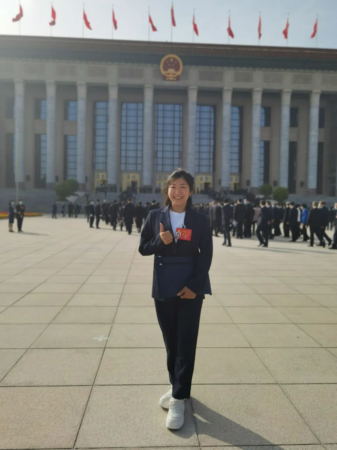 ▲当选党的二十大代表，冬奥会冠军徐梦桃深感责任重大。&nbsp; 受访者供图