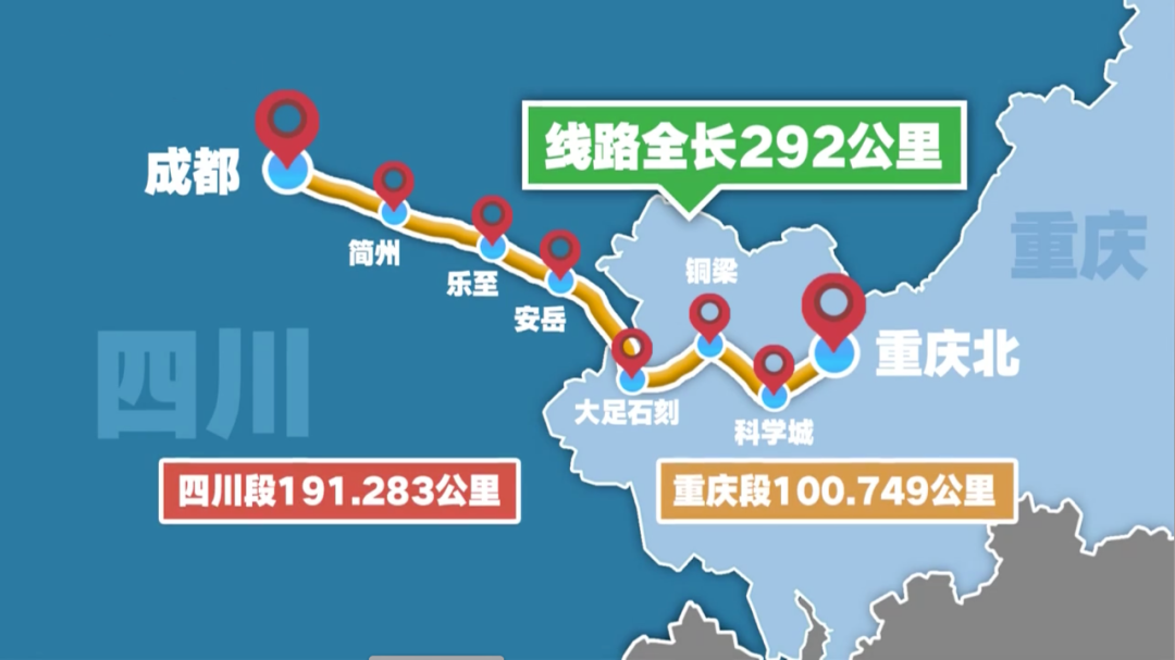 成渝中线高铁线路图片