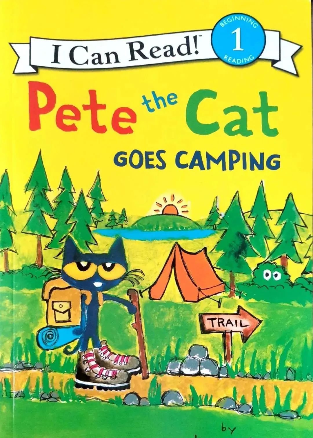 英文有声绘本petethecatgoescamping皮特猫去野营