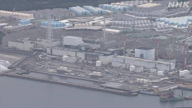 福岛核污水存储罐。视频截图