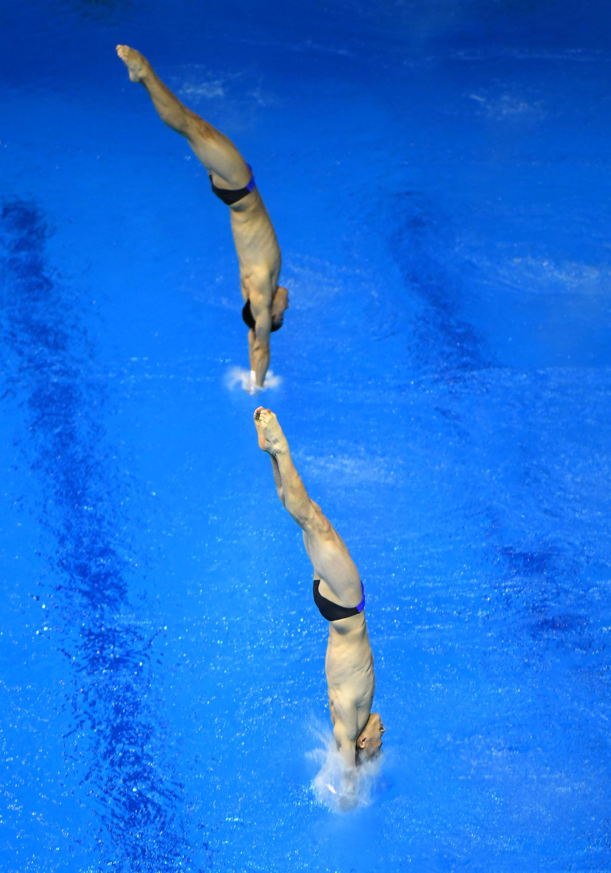 跳水——世界杯:练俊杰/杨昊获得男子双人10米台冠军