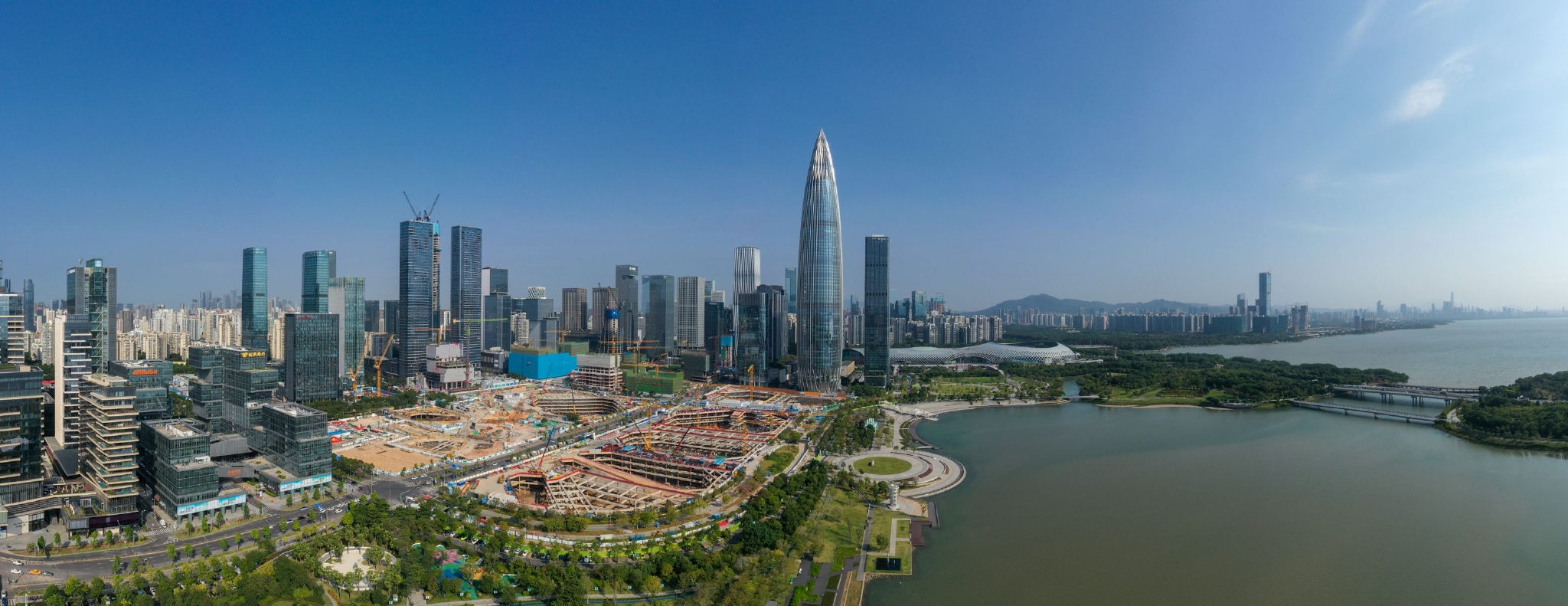 深圳湾文化广场钢结构开始吊装|深圳湾|平方米_新浪新闻