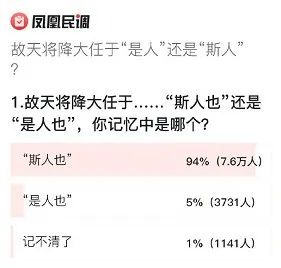 记忆错乱？故天将降大任于“是人”还是“斯人”？网友吵翻了！休闲区蓝鸢梦想 - Www.slyday.coM