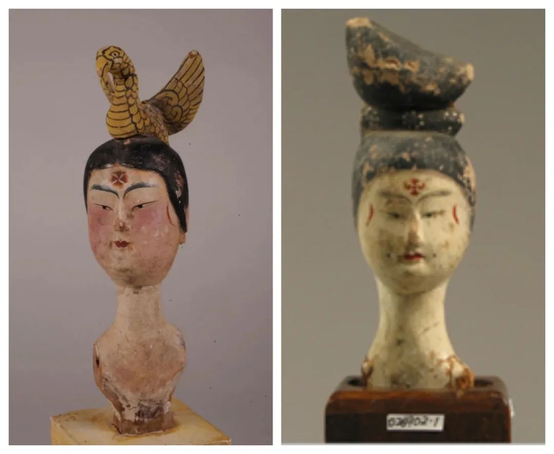 唐 泥塑彩绘仕女俑头像,图片来源:人民日报中央厨房·n度生活工作室