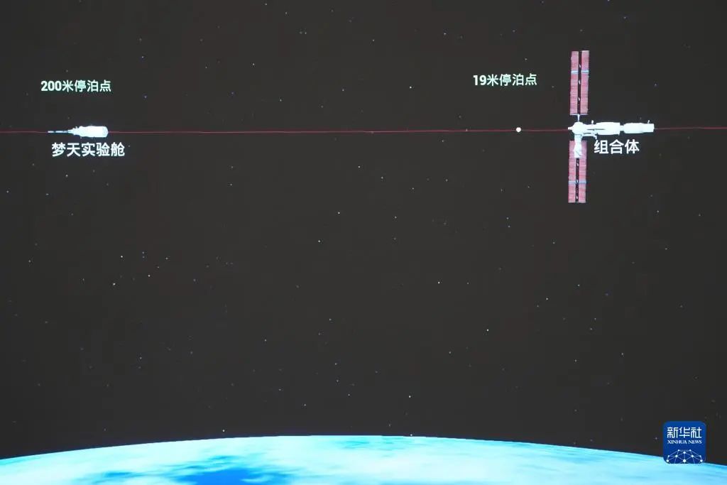 空间站梦天实验舱与空间站组合体在轨完成交会对接