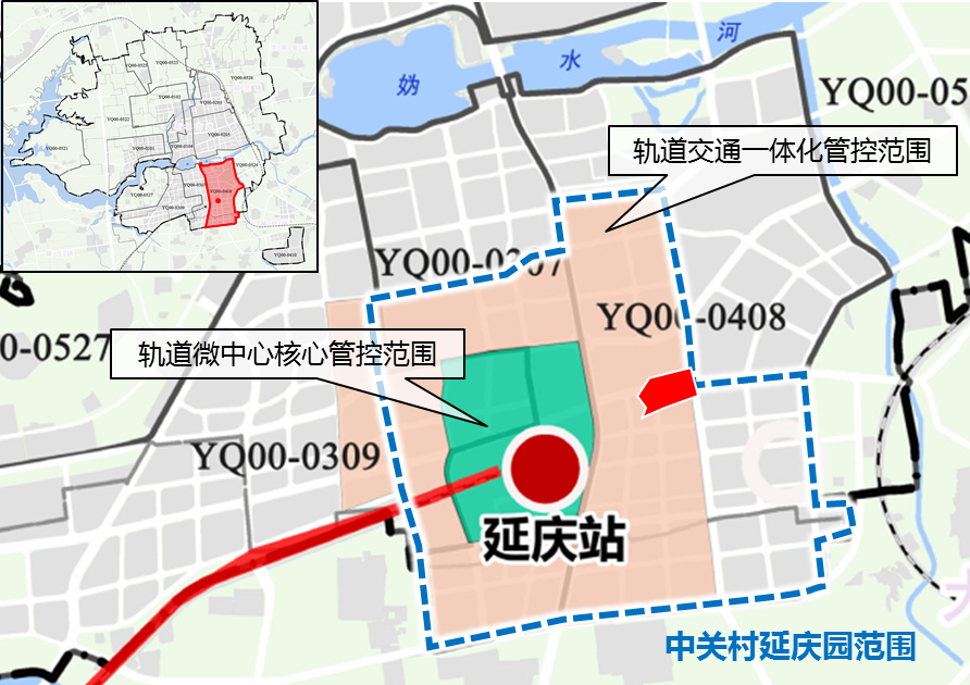该项目用地位于延庆新城0408街区中部,京张高铁延庆站东侧约700m处,处
